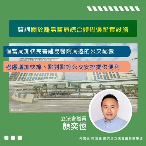 2023.10.05質詢關於離島醫療綜合體周邊配套設施