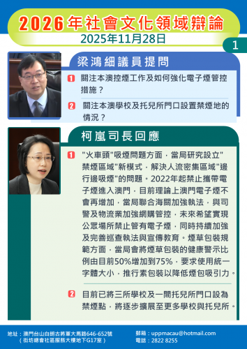 2025年11月28日 2026年社會文化領域辯論梁鴻細議員提問